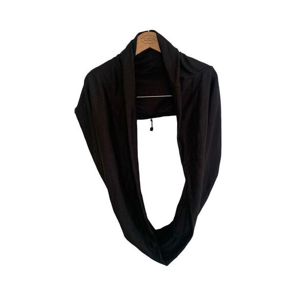 Beyond Yoga Black Infinity Scarf with Hidden Zipper Pocket - New with Tags - Picture 1 of 4
